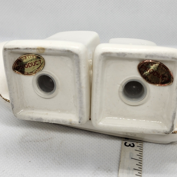 Alaska Eskimo Salt And Pepper Shaker And Holder Made In Japan Vintage VTG - Picture 7 of 8